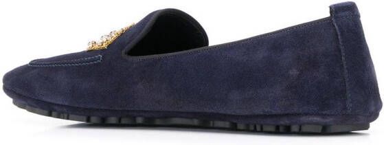 Dolce & Gabbana crown patch loafers Blue