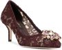 Dolce & Gabbana crystal-embellished 60mm lace pumps Red - Thumbnail 2