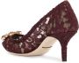 Dolce & Gabbana crystal-embellished 60mm lace pumps Red - Thumbnail 3