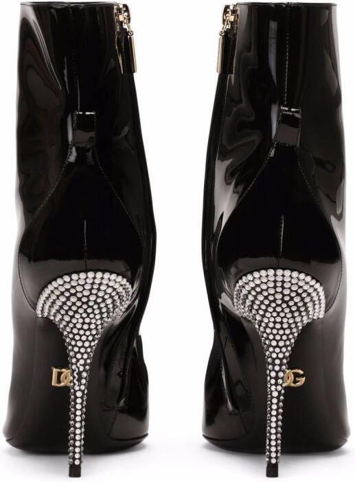 Dolce & Gabbana crystal-embellished ankle boots Black