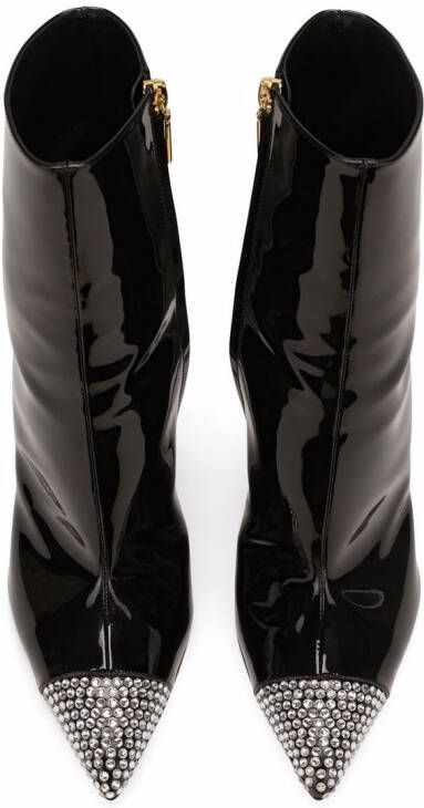 Dolce & Gabbana crystal-embellished ankle boots Black