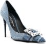Dolce & Gabbana crystal-embellished denim pumps Blue - Thumbnail 2