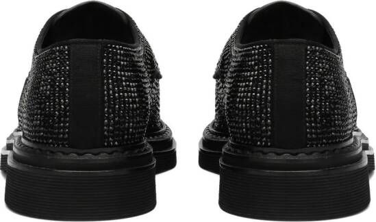 Dolce & Gabbana rhinestone-embellished derby shoes Black