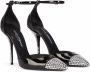 Dolce & Gabbana crystal-embellished leather pumps Black - Thumbnail 2