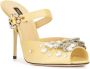 Dolce & Gabbana crystal-embellished metallic pumps Yellow - Thumbnail 2