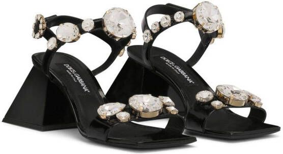 Dolce & Gabbana crystal-embellished open-toe sandals Black