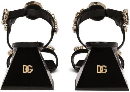 Dolce & Gabbana crystal-embellished open-toe sandals Black