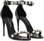 Dolce & Gabbana 105mm rhinestone-embellished leather sandals Black - Thumbnail 2