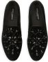 Dolce & Gabbana crystal-embellished velvet slippers Black - Thumbnail 4