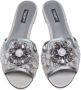 Dolce & Gabbana crystal-embellished lace sandals Grey - Thumbnail 3