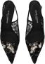 Dolce & Gabbana crystal lace slingback pumps Black - Thumbnail 4