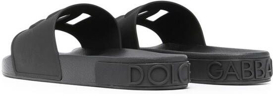 Dolce & Gabbana cut-out DG slides Black