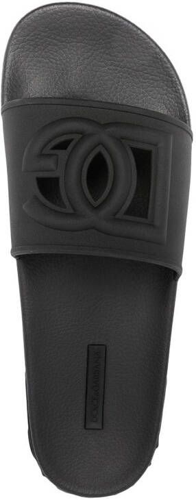 Dolce & Gabbana cut-out DG slides Black