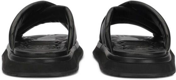 Dolce & Gabbana crossover-strap flat sandals Black