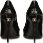 Dolce & Gabbana Décolleté 105mm crocodile-embossed pumps Black - Thumbnail 3