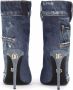 Dolce & Gabbana patchwork-denim ankle boots Blue - Thumbnail 3