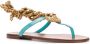 Dolce & Gabbana Devotion calf leather sandals Blue - Thumbnail 2