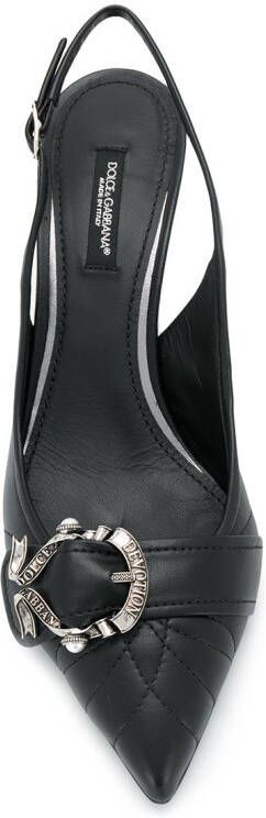 Dolce & Gabbana Devotion matelassé slingback pumps Black