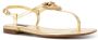 Dolce & Gabbana Devotion leather thong sandals Gold - Thumbnail 2