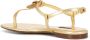 Dolce & Gabbana Devotion leather thong sandals Gold - Thumbnail 3