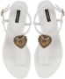 Dolce & Gabbana Devotion leather thong sandals White - Thumbnail 4