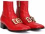Dolce & Gabbana DG-buckle leather ankle boots Red - Thumbnail 2