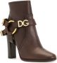 Dolce & Gabbana DG buckled ankle booties Brown - Thumbnail 2