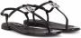 Dolce & Gabbana DG flat leather sandals Black - Thumbnail 2