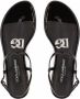 Dolce & Gabbana DG flat leather sandals Black - Thumbnail 4