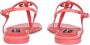 Dolce & Gabbana DG flat leather sandals Pink - Thumbnail 3