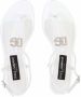 Dolce & Gabbana DG flat leather sandals White - Thumbnail 4