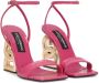 Dolce & Gabbana 3.5 105mm crocodile-embossed leather sandals Pink - Thumbnail 2