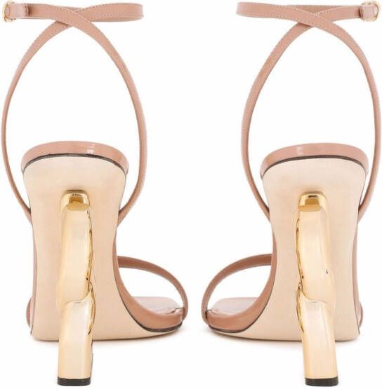 Dolce & Gabbana 3.5 105mm patent leather sandals Neutrals