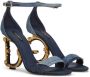 Dolce & Gabbana DG heel patchwork sandals Blue - Thumbnail 2