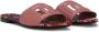 Dolce & Gabbana DG lizard-effect leather slides Pink - Thumbnail 2