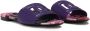 Dolce & Gabbana DG lizard-effect leather slides Purple - Thumbnail 2