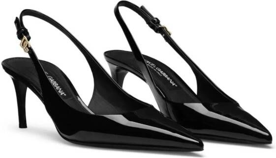 Dolce & Gabbana DG logo-buckle slingback pumps Black