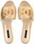 Dolce & Gabbana DG-logo leather sandals Gold - Thumbnail 4