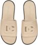 Dolce & Gabbana DG-logo leather slides Neutrals - Thumbnail 4