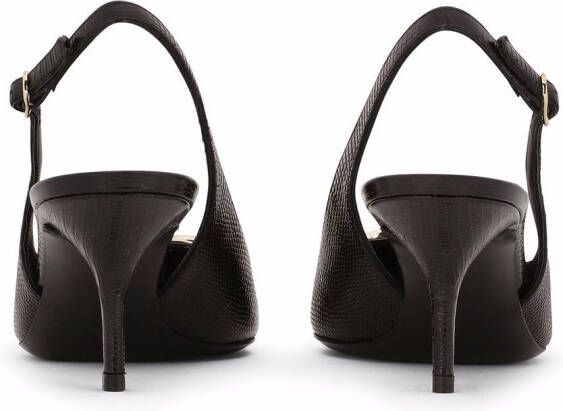 Dolce & Gabbana DG logo leather slingback pumps Black