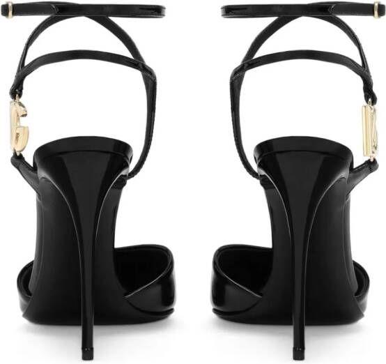 Dolce & Gabbana DG logo-plaque leather pumps Black