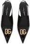 Dolce & Gabbana DG logo-plaque slingback ballerina shoes Black - Thumbnail 4