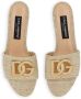 Dolce & Gabbana DG logo raffia sandals Neutrals - Thumbnail 4