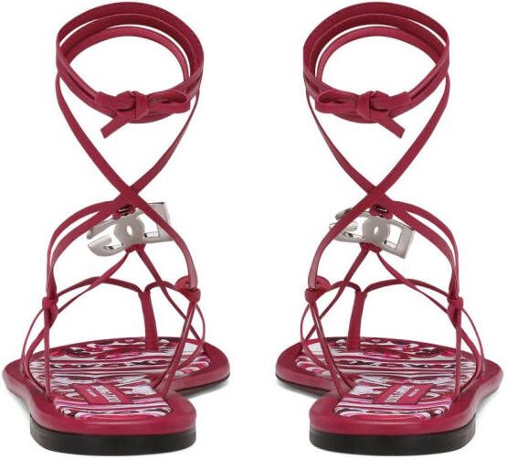 Dolce & Gabbana DG-logo strappy sandals Red