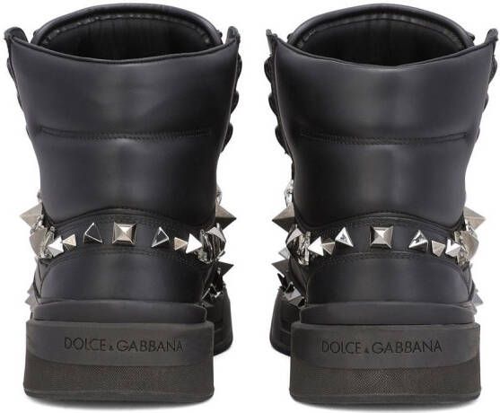 Dolce & Gabbana DG logo studded high-top sneakers Black