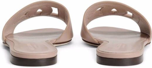 Dolce & Gabbana DG-logo leather sandals Pink