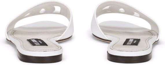 Dolce & Gabbana DG-logo leather sandals White