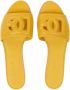 Dolce & Gabbana DG-logo leather sandals Yellow - Thumbnail 4