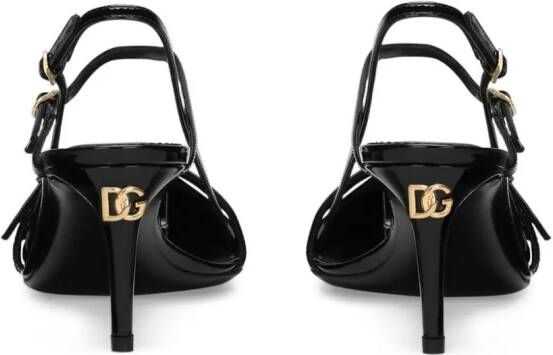 Dolce & Gabbana DG-plaque leather pumps Black
