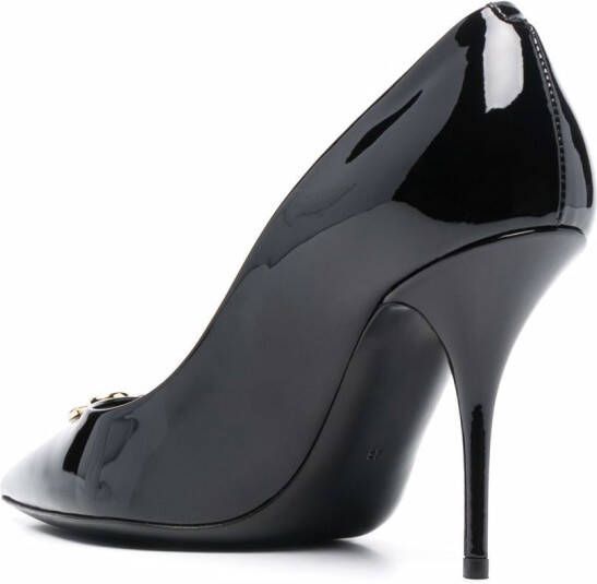 Dolce & Gabbana DG plaque point-toe pumps Black